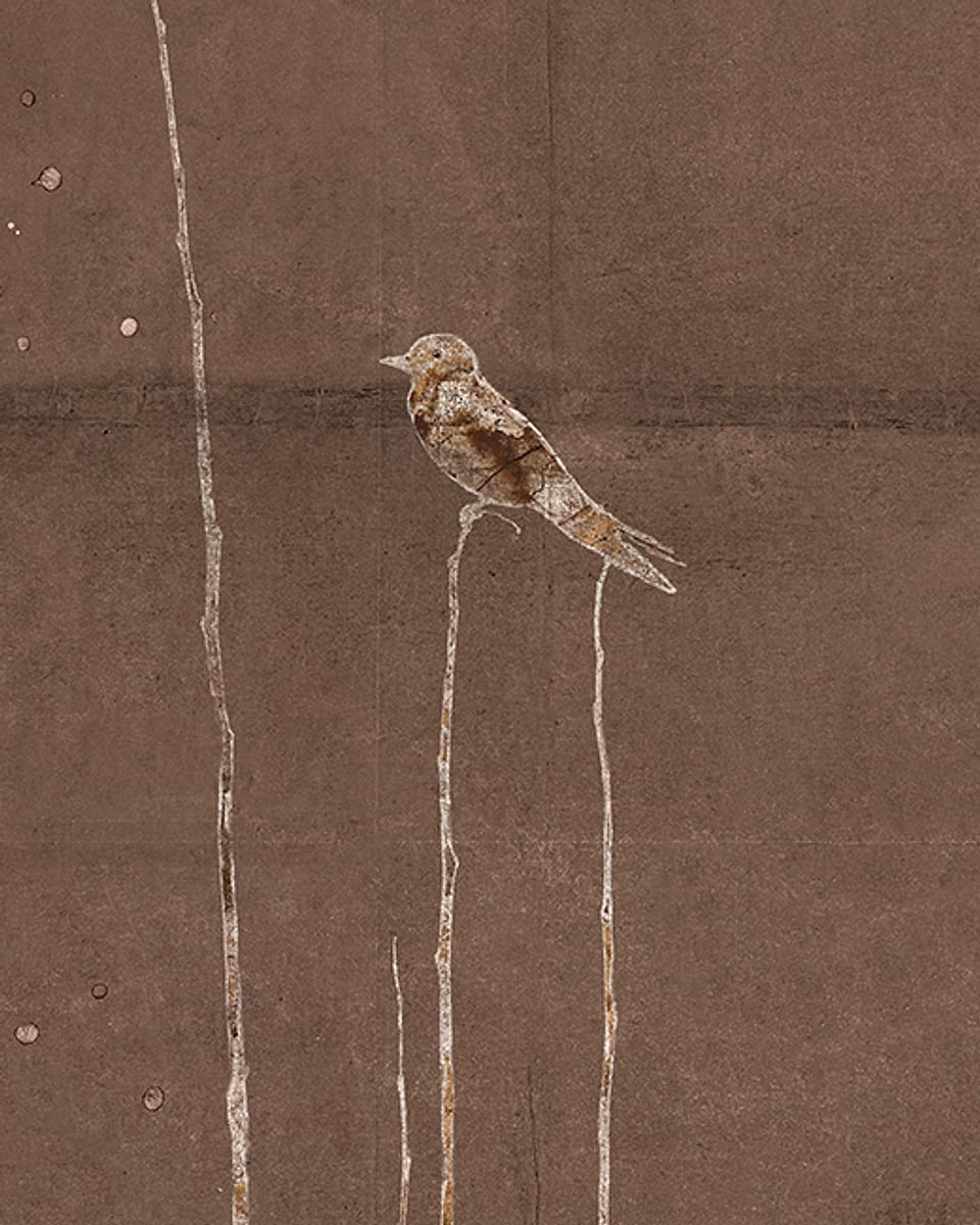 The surface of a giclée print, up close