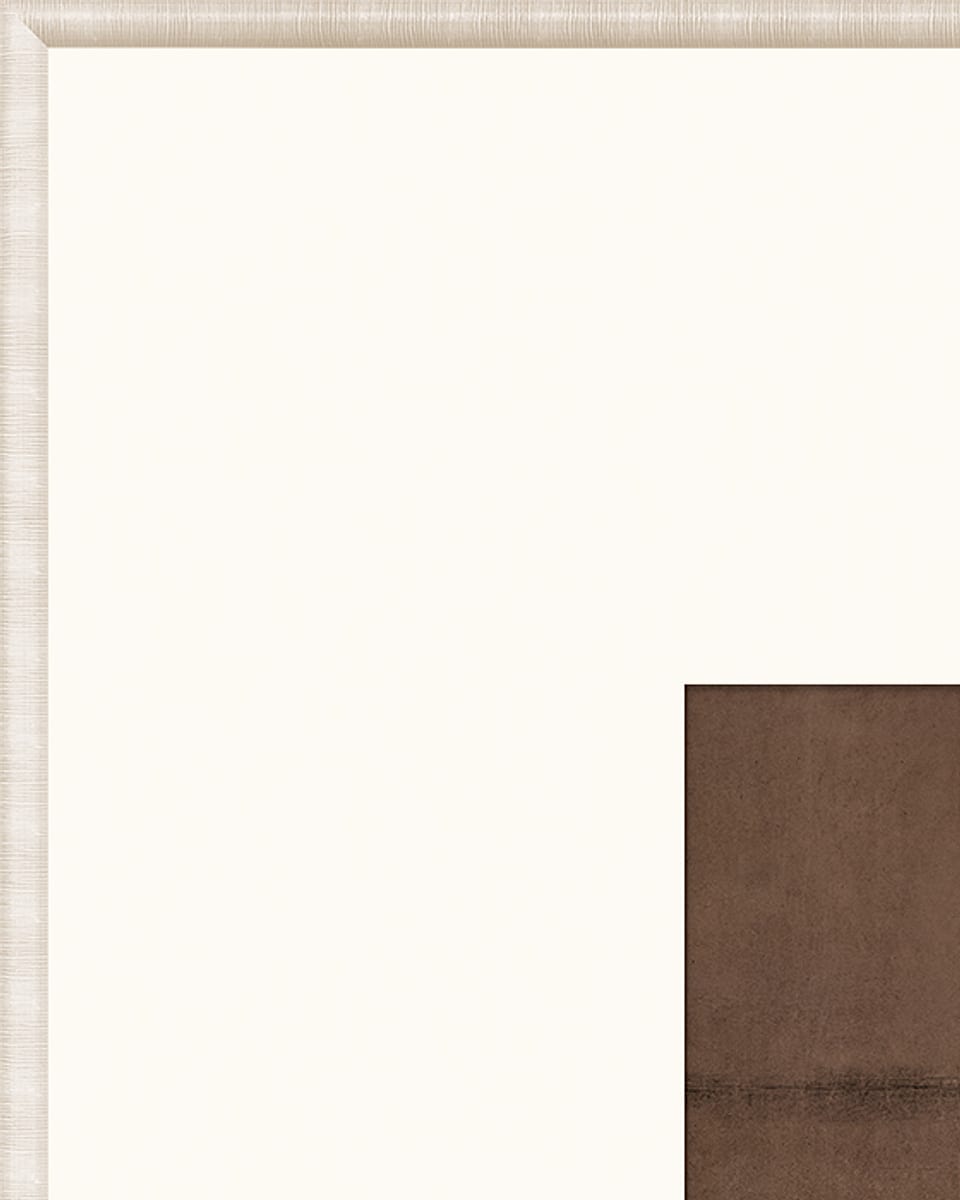 The mat and moulding of a matted print